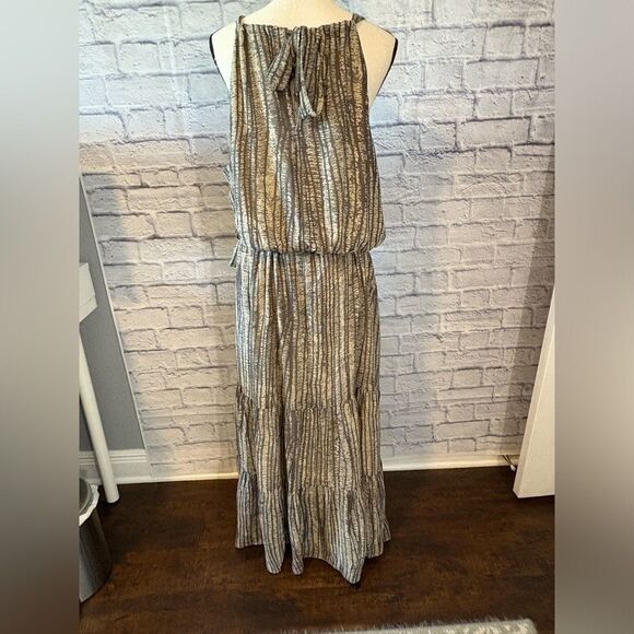 City Chic Brown and Cream Maxi Dress - Picture 6 of 7